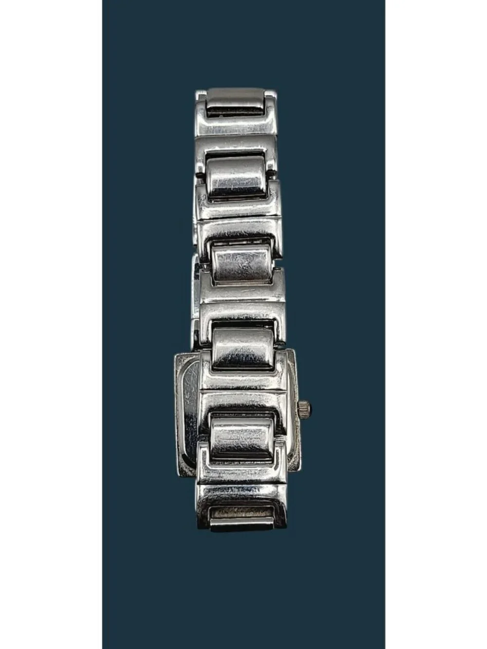 Vintage Android USA OKO Designs Square Silver Tone Women's Watch 22mm 6.5